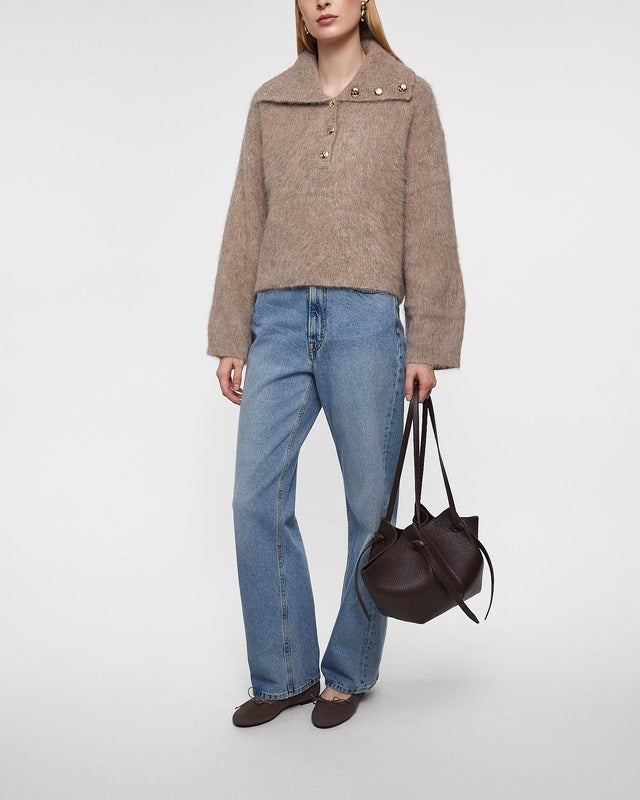 Malina Sweater Yselle Alpaca Blend Taupe L
