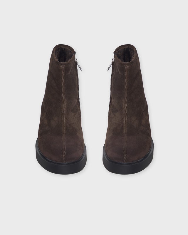Wakakuu Icons Boots Cambridge Suede Lamb Fur Brown EUR 36