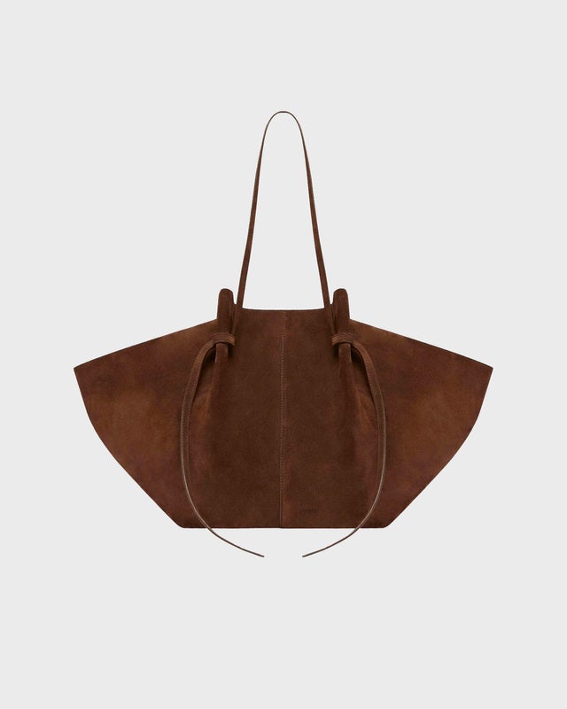 YUZEFI Large Mochi Suede Bag Chocolate ONESIZE