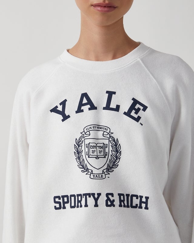 Sporty & Rich Sweatshirt Veritas Soft Crewneck White L