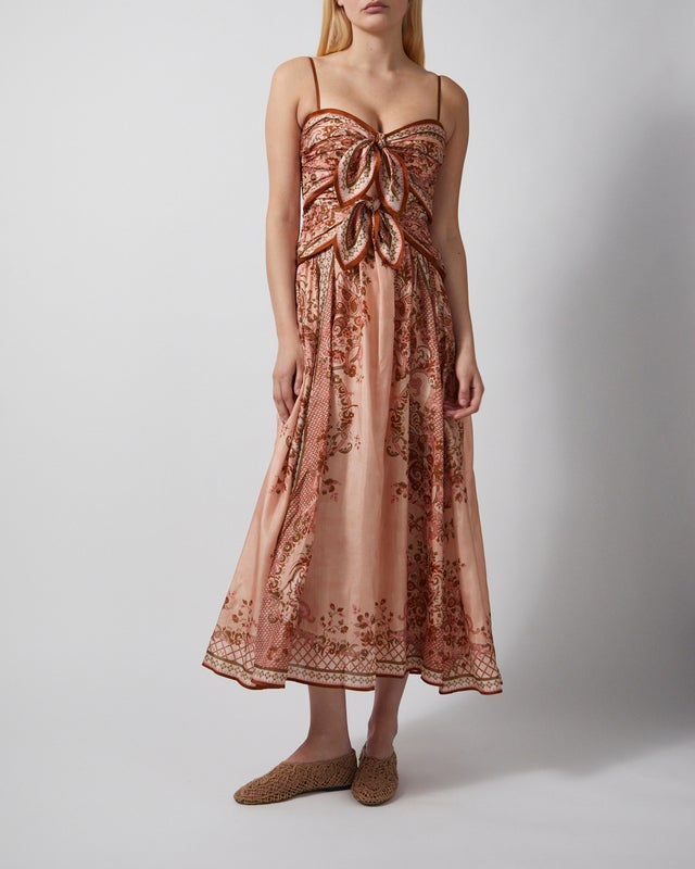 Zimmermann Dress Aster Scarf Midi Light Pink 0 (XS-S)