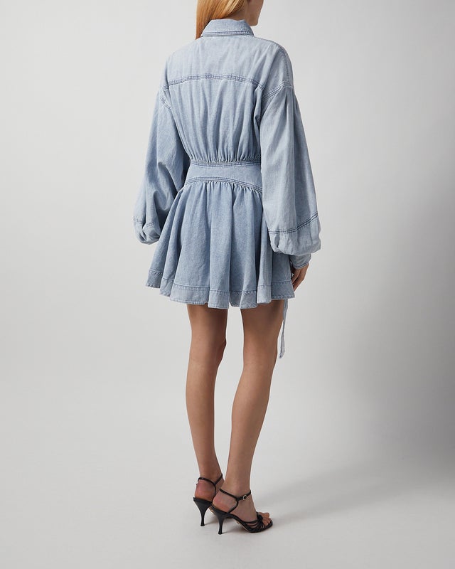 Zimmermann Dress Rebellion Denim Wrap Mini Light blue 2 (M-L)