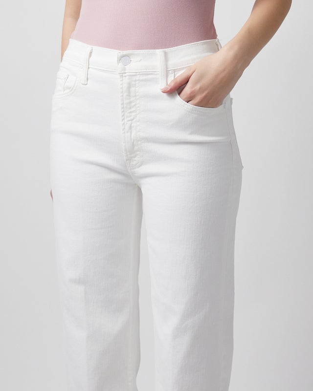 Mother Denim Jeans Rambler Zip Ankle  White 29