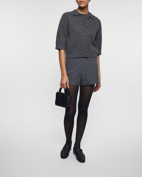 Cardigan Como Short  Grey melange 2