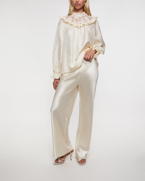 Blouse Lace Billow Cream 2