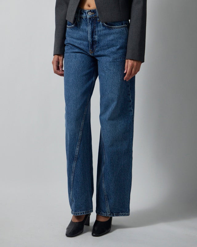 Anine Bing Jeans Brie Cabana Blue 28