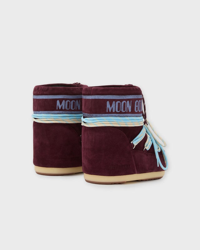 Moon Boot Boots Icon Low Suede Laces Burgundy  39-41