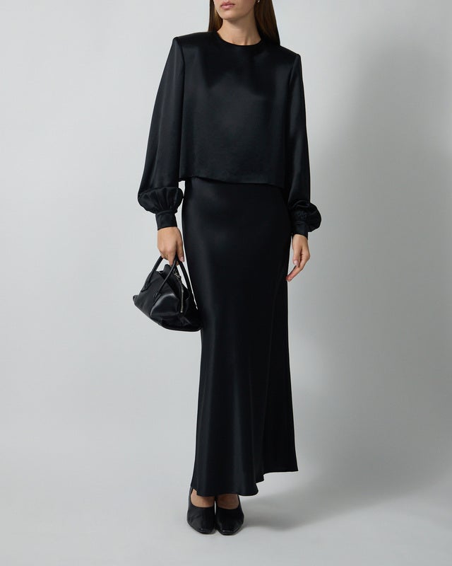 Wakakuu Icons Blouse Darcy Satin Black M