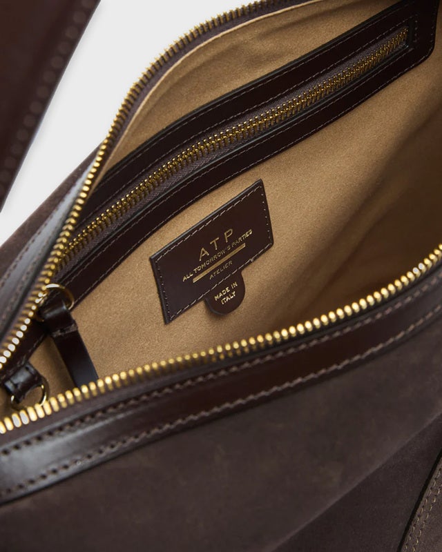 ATP Atelier Bag Bassanina Walnut Suede Vacchetta Valnöt ONESIZE