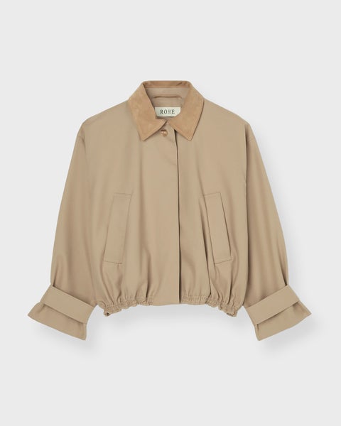 Jacket Suede Collar Blouson Sand 1