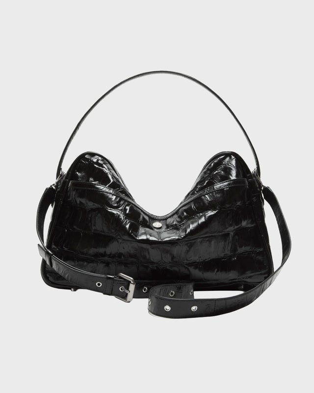 Acne Studios Bag Camero Camera Croco Black ONESIZE