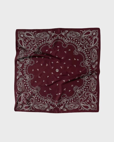 PAISLEY SCARF - WINE RED 65x65 vinröd ONESIZE 1