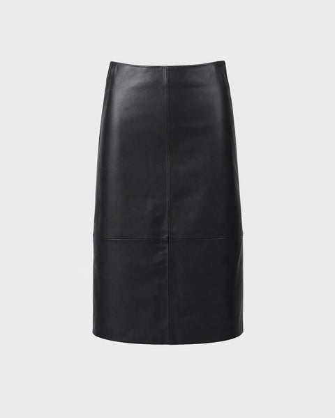 Skirt Leather Pencil Black 1
