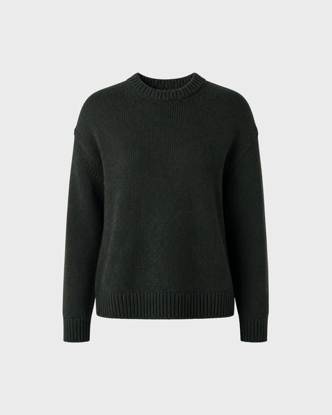 Jumper Bias Knitted CN Dark Green 1