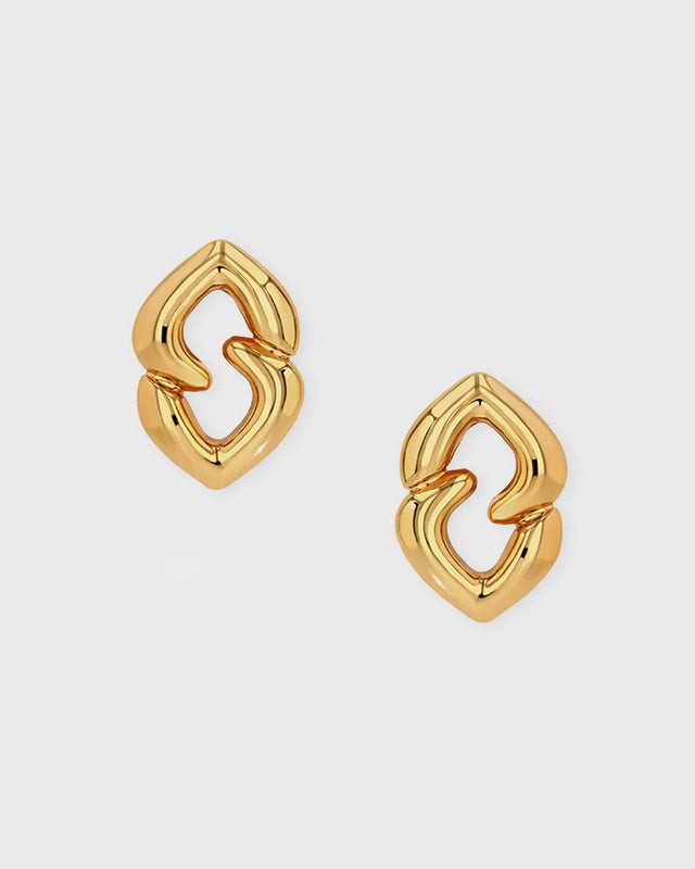 Anine Bing Earrings Abstract Heart Gold ONESIZE