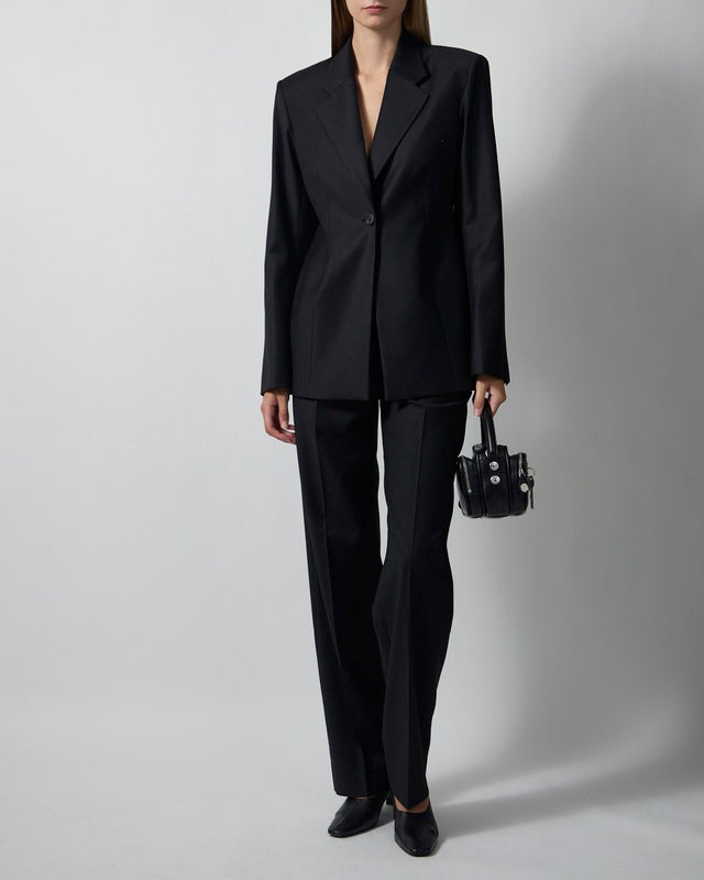 Dagmar Blazer Fitted Wool Black 36