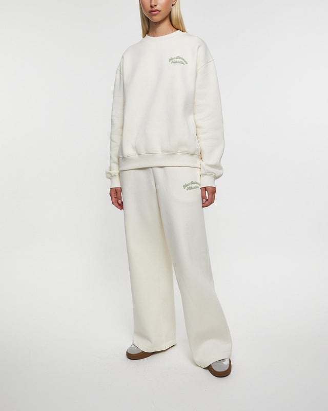 New Balance Trousers Linear Heritage Fleece Wide Leg White XL
