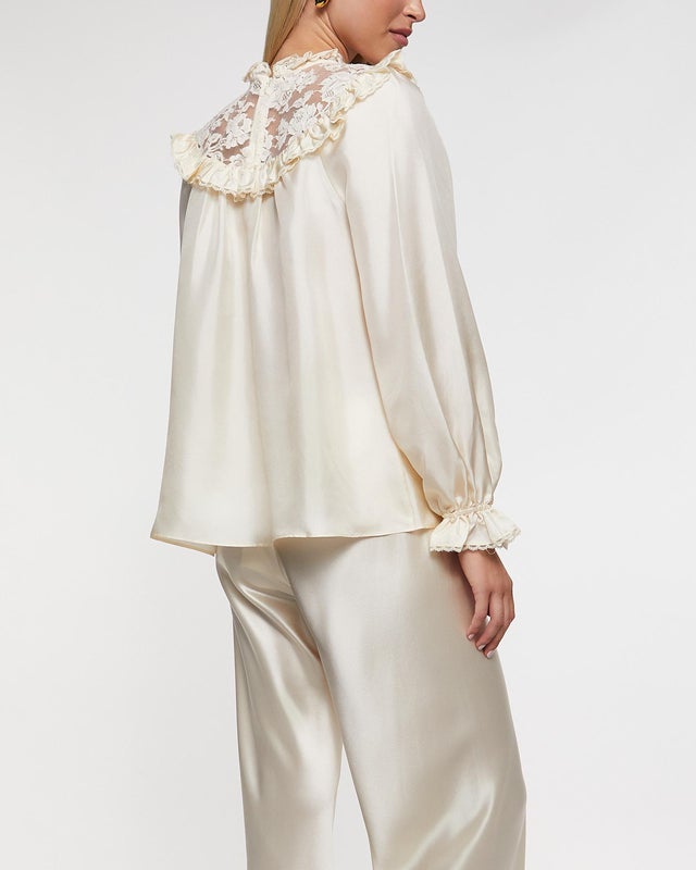 Zimmermann Blouse Lace Billow Cream 0 (XS-S)