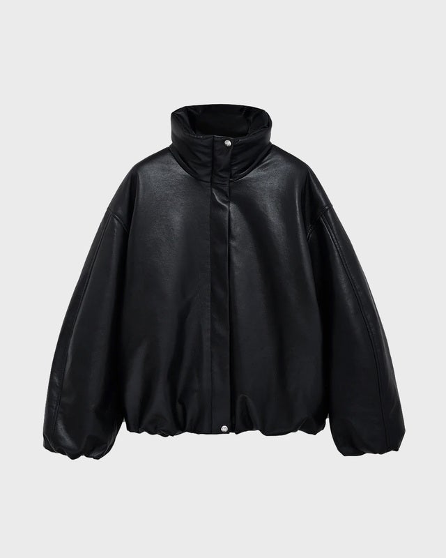 Anine Bing CYRUS JACKET - BLACK RECYCLED LEATHER XS