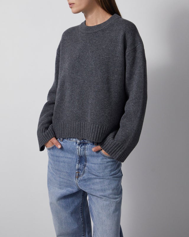 Wakakuu Icons Sweater Cashmere Wool R-neck Grey XS