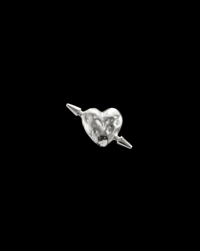 Maria Nilsdotter Earring Tuvstarr's Heart Ear Stud Silver ONESIZE