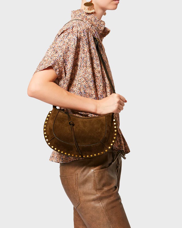 Isabel Marant Bag Oskan Moon Suede Bronze ONESIZE