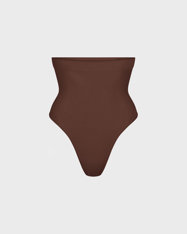 Skims Thong Seamless Sculpt High Waist Cocoa XXS