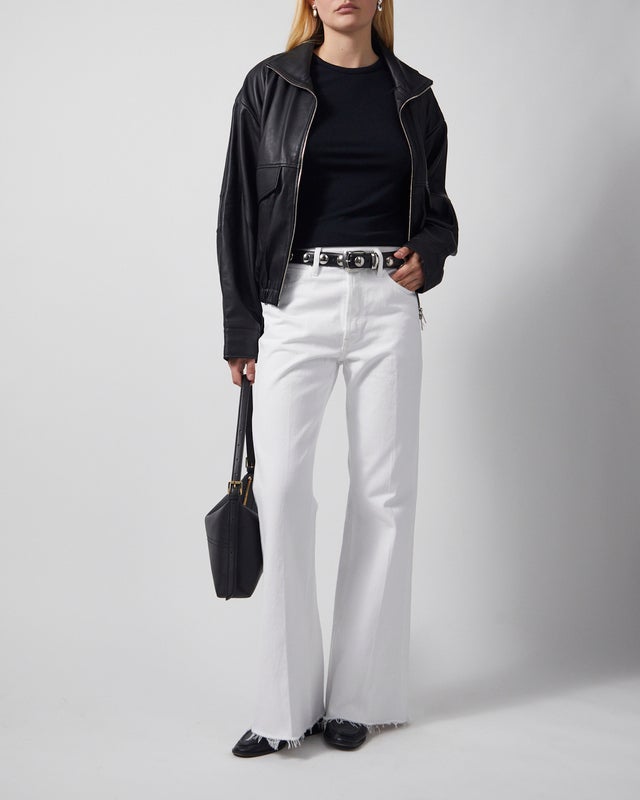 Frame Jeans The Lax Raw Fray White 30