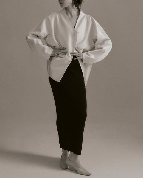 Jacket Lore Wool Silk Sculptural Ivory 2
