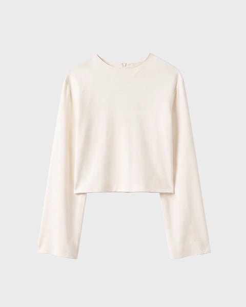 Blouse Creme Cropped Cream 1