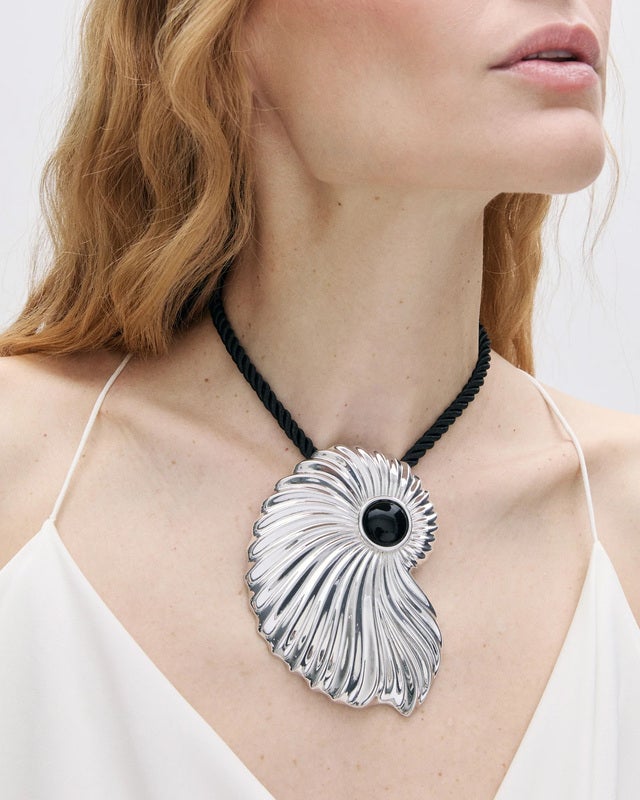 Julietta Necklace Nova Svart/silver ONESIZE