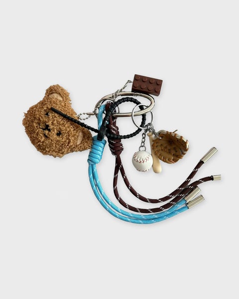 Bag Charm Set Blue Blue ONESIZE 1