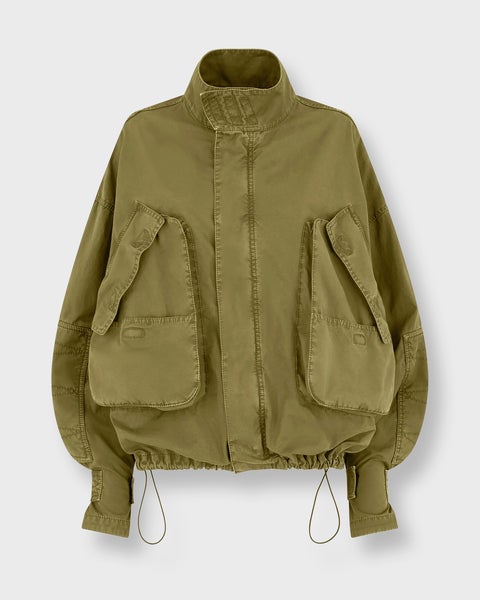 Jacka Bomber Canvas Militärgrön 1
