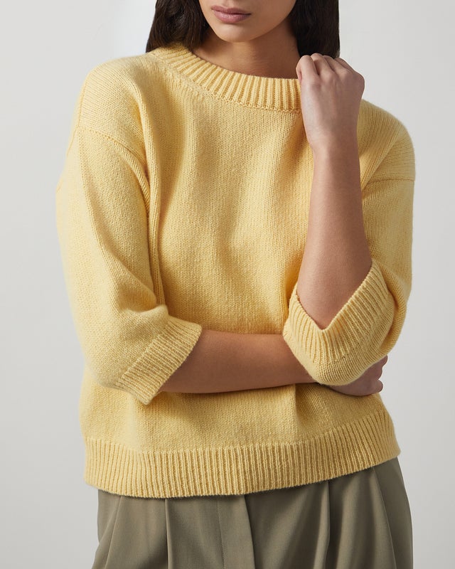 Wakakuu Icons Top Apex Wool Cashmere Light yellow S