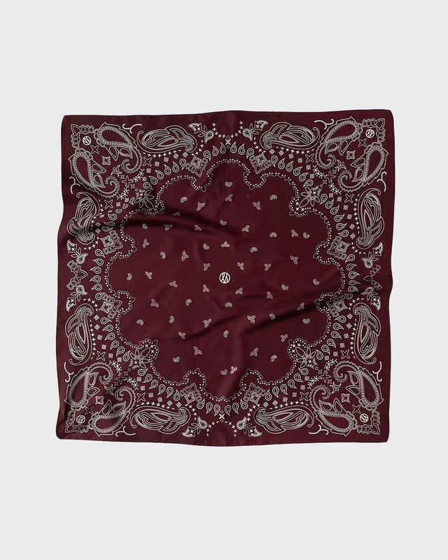 Le Scarf Scarf Paisley Wine Red 65x65 ONESIZE