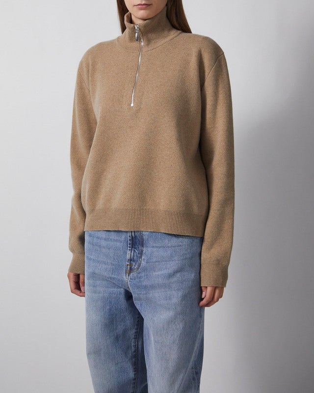 RÓHE Polo Zipped mouliné Camel 38