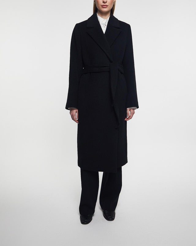 Filippa K Coat Charlotte Wool Belted Black 36