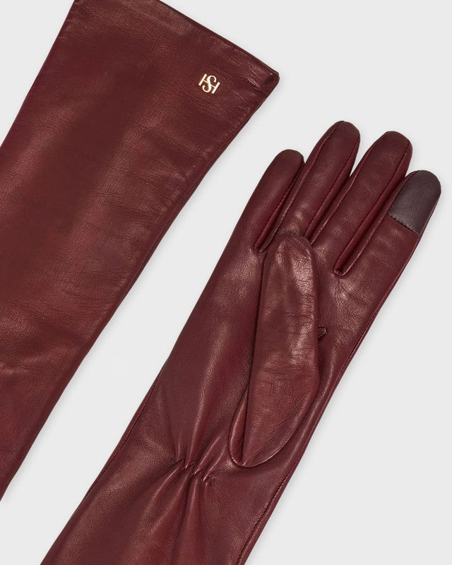 Handsome Stockholm Gloves Essentials Long Vino Bordeaux L
