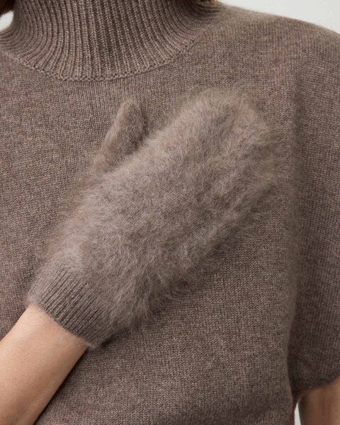 Brushed Mittens Cashmere Brown ONESIZE 2