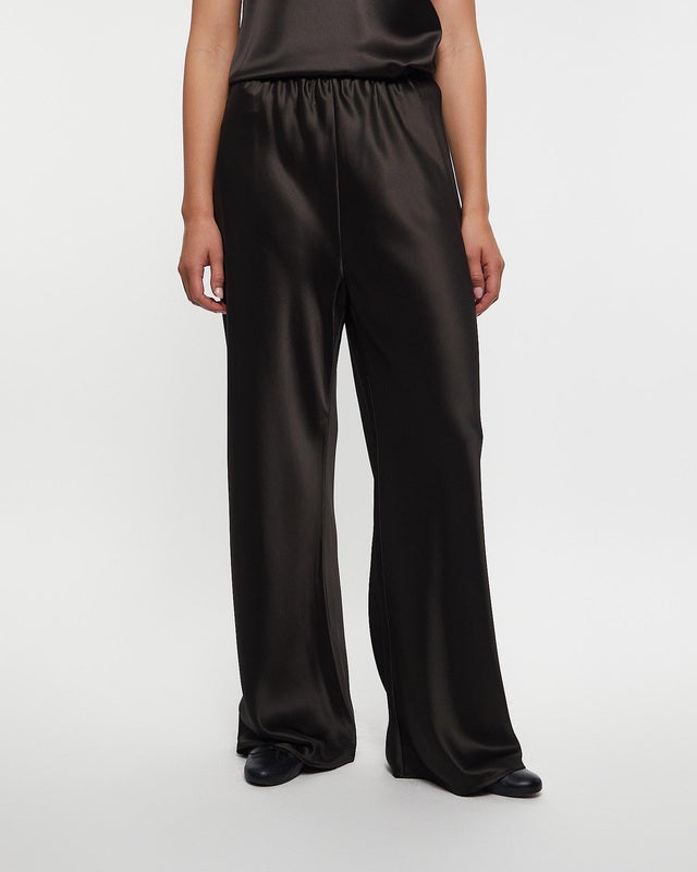 Almada Byxor Bias Satin Pants Chocolate XS