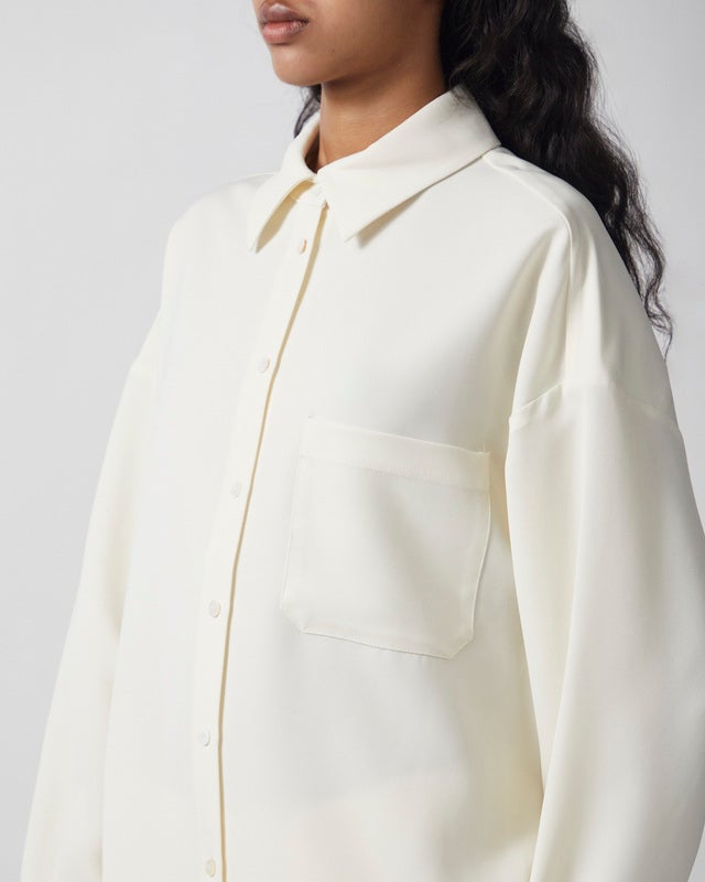 Almada Shirt Finn Crepe Cream L