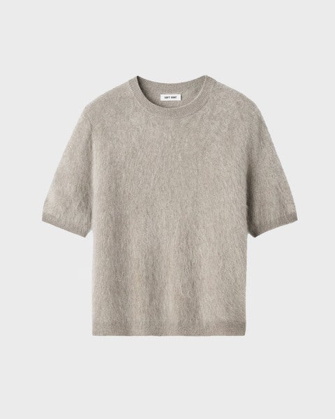 T-shirt Brushed Short Sleeve Greige 1