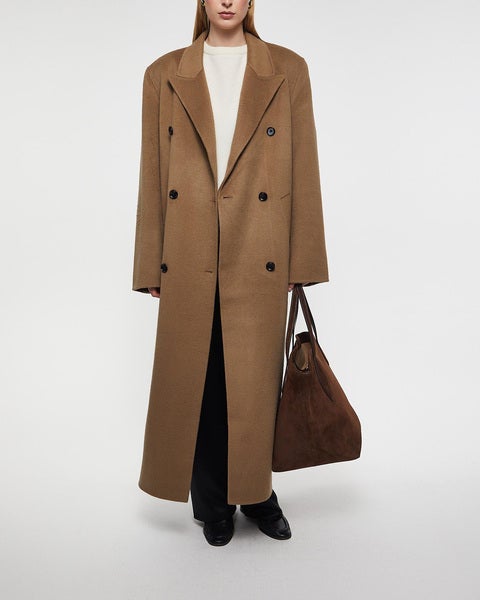 Coat Deja Double-Breasted Tan 2
