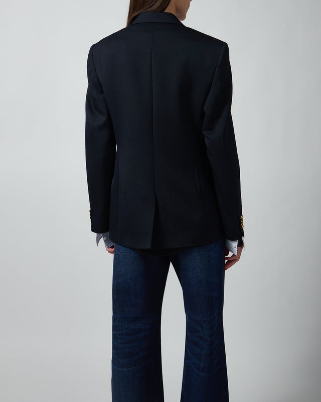 Acne Studios Blazer Wool Layered Navy 36
