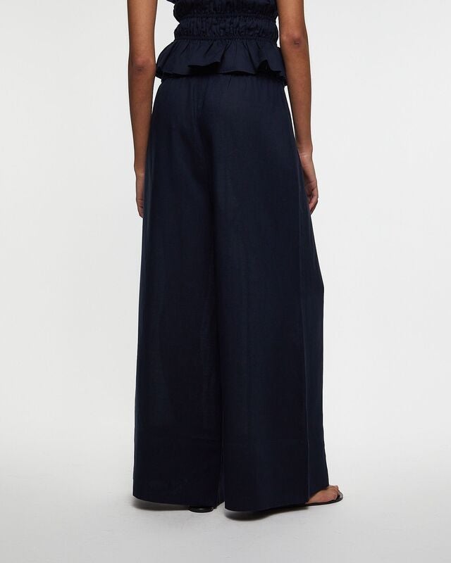 Wakakuu Icons Byxor Lincoln Linen  Navy XS