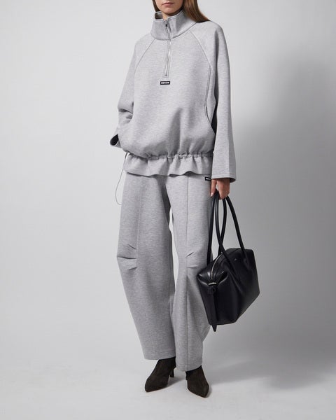 Jacket Scuba Half Zip Grey Melange 2
