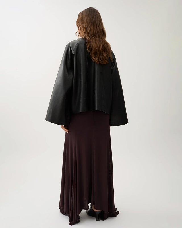 Rodebjer Jacka Cleo Rec Leather Svart XS