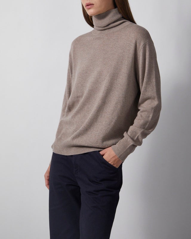 Wakakuu Icons Sweater Cashmere Wool Turtleneck Sand XL
