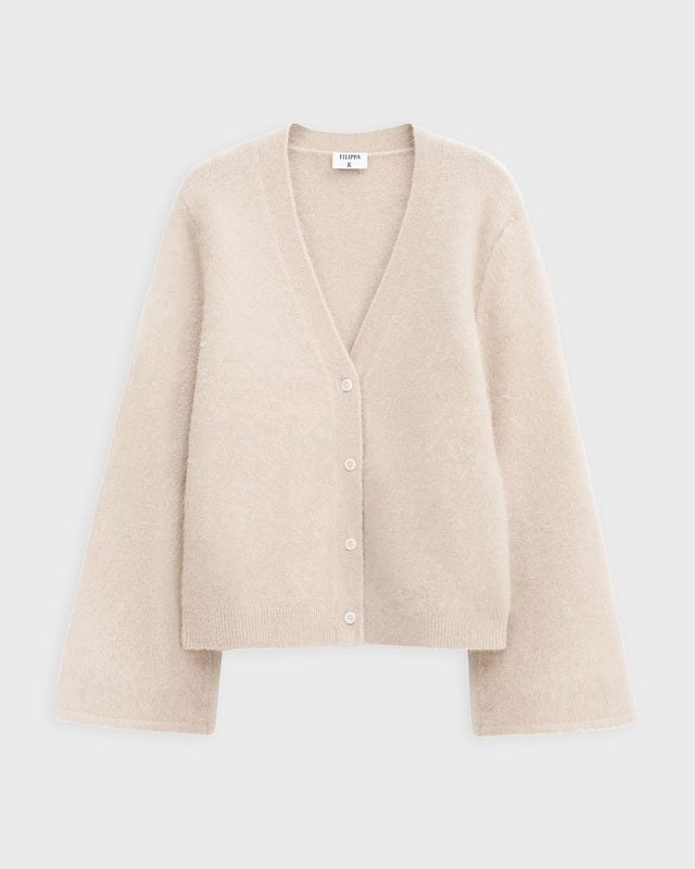 Filippa K Cardigan Fluffy V-Neck Beige S