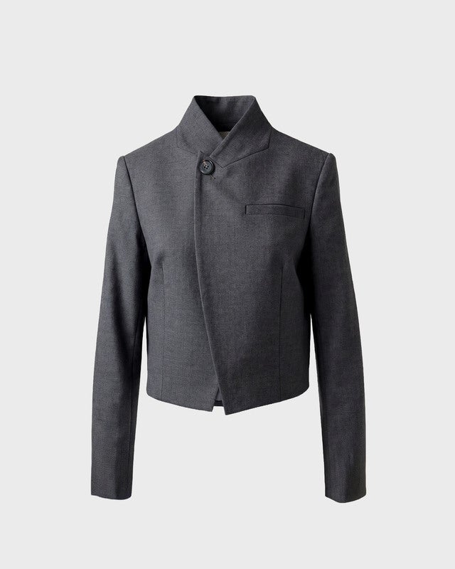 Wakakuu Icons Blazer Turn Collar Wool Grey M